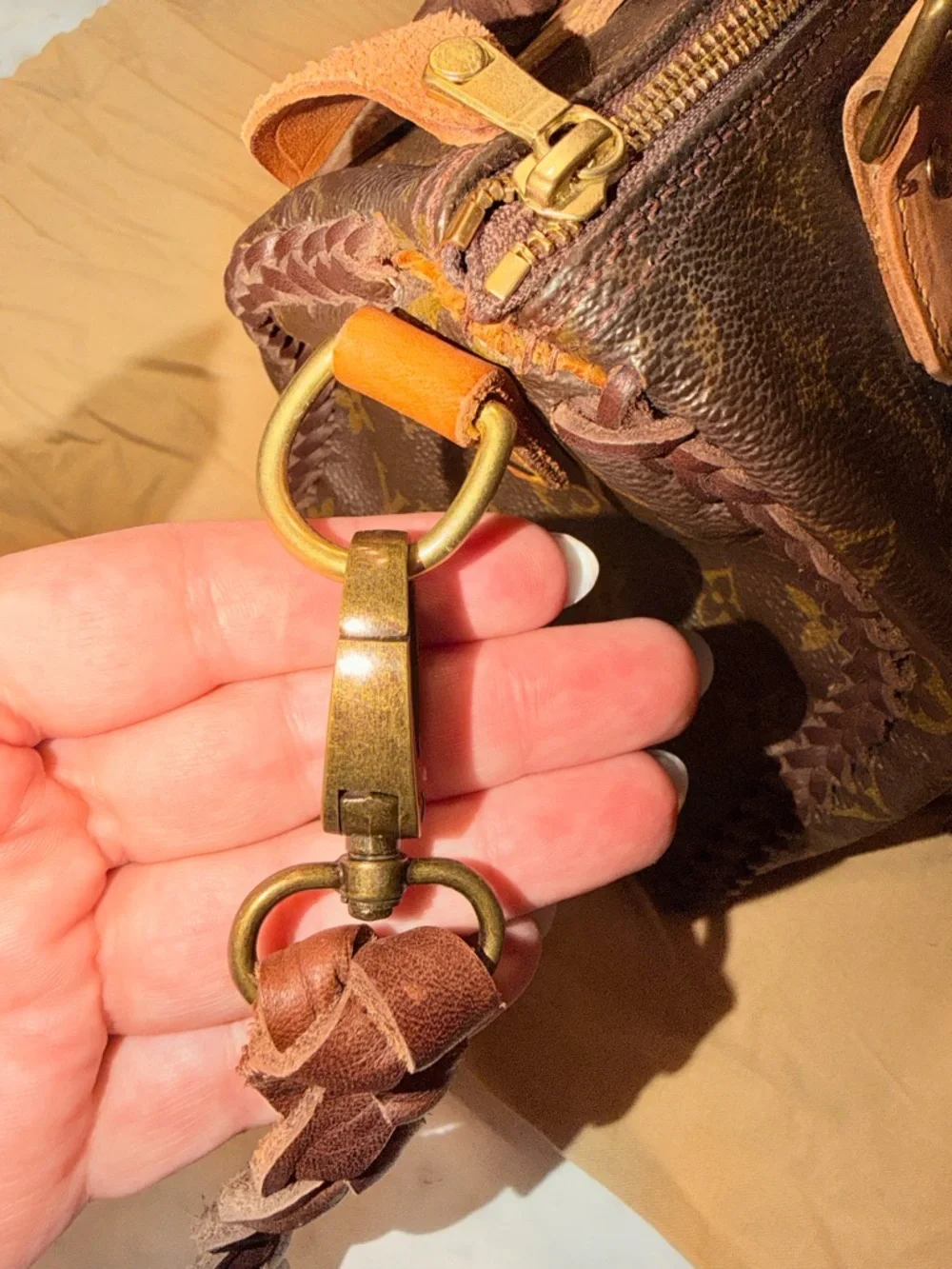 AUTHENTIC Vintage Boho  Louis Vuitton Monogram Speedy 25 Fringe Braided Bag - Picture 5 of 6